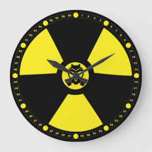 Grande Horloge Ronde Symbole radioactif