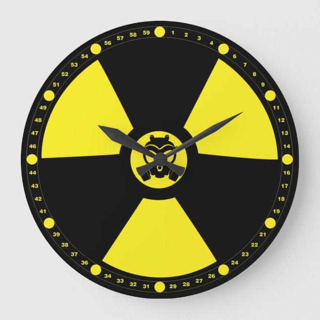 Grande Horloge Ronde Symbole radioactif (Recto)
