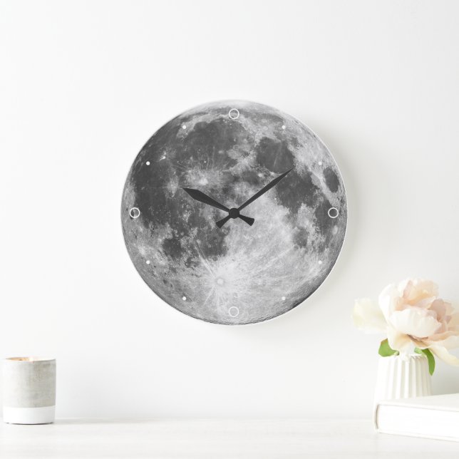 Grande Horloge Ronde Système solaire de lune Espace Planète lunaire Cra (Maison)
