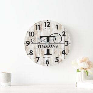 Grande Horloge Ronde T monogramme de la vieille ferme