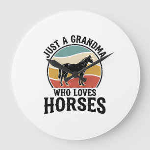 Grande Horloge Ronde T-shirt avec gravure vintage Grand-mère aime les c