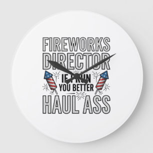 Grande Horloge Ronde T-shirt citation patriotique drôle directeur de fe