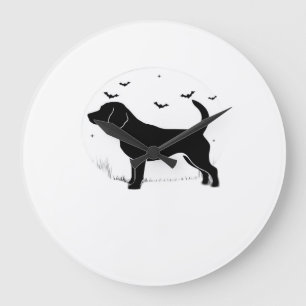 Grande Horloge Ronde T-shirt oversized silhouette de chien Beagle � Lun