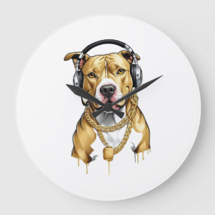 Grande Horloge Ronde T-shirt Pitbull style streetwear