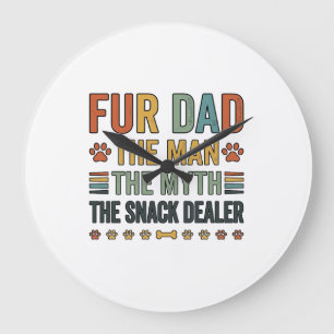 Grande Horloge Ronde T-shirt pour papa le revendeur de snacks amateur d