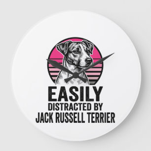 Grande Horloge Ronde T-shirt vintage Jack Russell Terrier facilement di