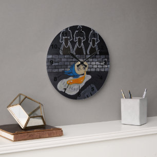 Grande Horloge Ronde Tableau Broken Then Fried par Alfred Fox