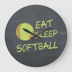 Grande Horloge Ronde Tableau Craie Manger Dormir Softball