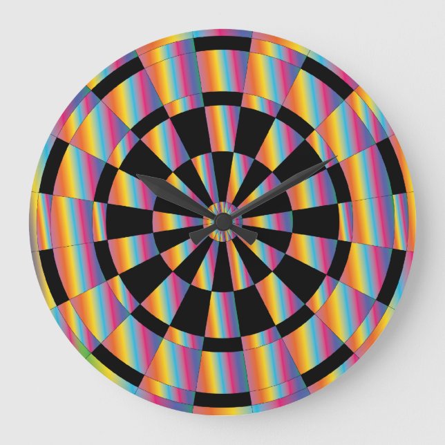 Grande Horloge Ronde Tableau de bord psychédélique (Recto)
