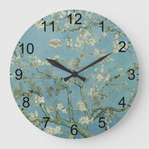 Grande Horloge Ronde Tableau des fleurs d'amandes de Van Gogh