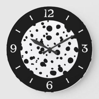 Grande Horloge Ronde Taches dalmatiennes