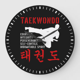 Grande Horloge Ronde Taekwondo Tenets Martial Arts