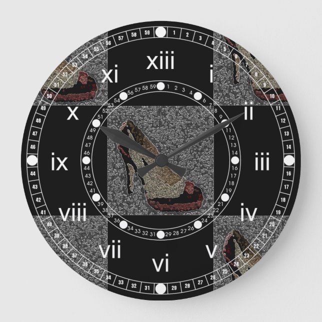 Grande Horloge Ronde Talons hauts texturisés (Recto)
