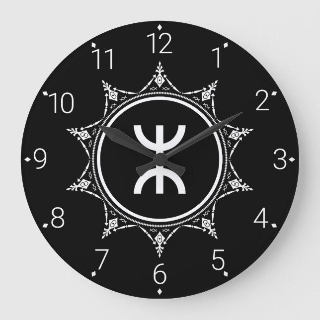 Grande Horloge Ronde Tamazgha - Symbole amazigh (Recto)