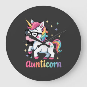 Grande Horloge Ronde Tante Licorne Tante qui fait le dab Unicorn Tatie