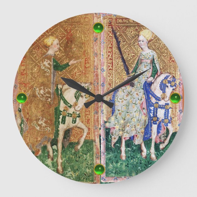 GRANDE HORLOGE RONDE TAROT DE RENAISSANCE ANTIQUE/DENSE DES PIÈCES ET D (Recto)