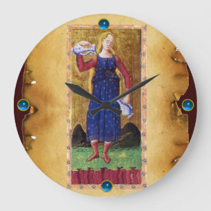GRANDE HORLOGE RONDE TAROTS DE RENAISSANCE ANTIQUE 14 / TEMPÉRANCE