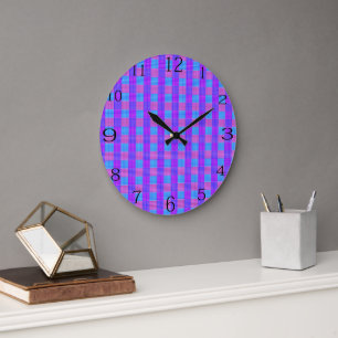 Grande Horloge Ronde Tartan de Bubblegum,