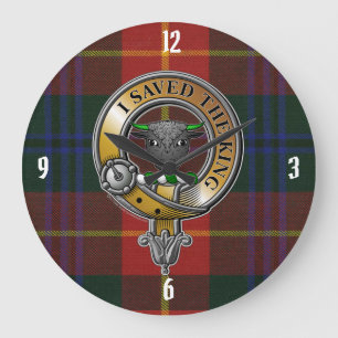 Grande Horloge Ronde Tartan et insigne Turnbull