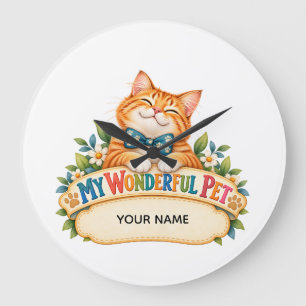 Grande Horloge Ronde Tasse personnalisée Mon merveilleux animal de comp
