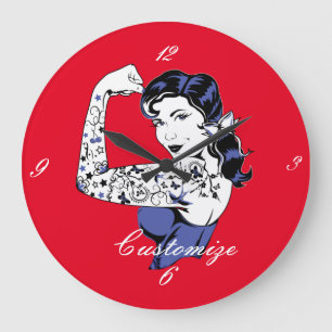 Grande Horloge Ronde Tattoo Girl Arm Up Thunder_Cove