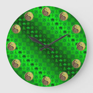 Grande Horloge Ronde Taureau & Chèvre Métal