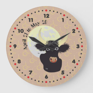 Grande Horloge Ronde Taurus April 21 to May 20 Wall Clocks