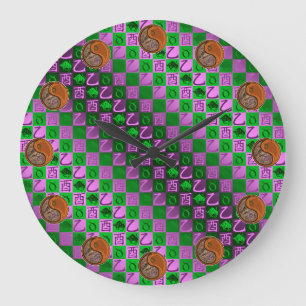 Grande Horloge Ronde Taurus & Coq de Bois