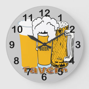 Grande Horloge Ronde Tavern - Beer Round Wall Clock