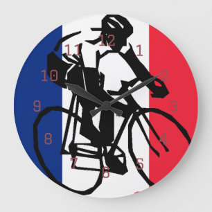 Grande Horloge Ronde tdf vive le velo conception personnalisée