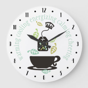 Grande Horloge Ronde Tea cures everything crown tea leaves teacup