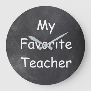 Grande Horloge Ronde Teacher Chalkboard Design Venin Idea