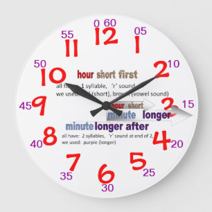 GRANDE HORLOGE RONDE TEACHING CLOCK ANALOGUE 150802