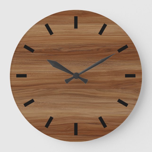 Grande Horloge Ronde Teak Wood (Recto)