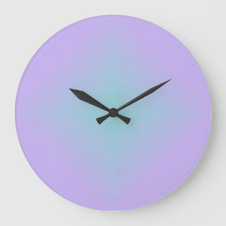 Grande Horloge Ronde Teal Lavender Glow