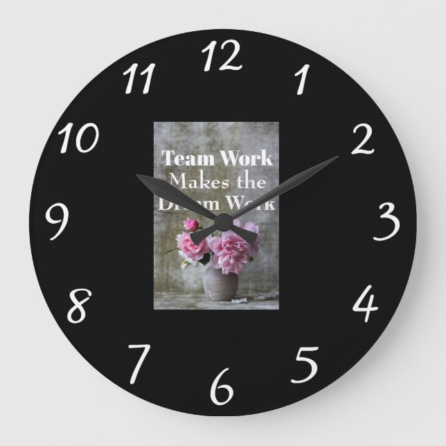 Grande Horloge Ronde Team Work Wall Clock (Recto)