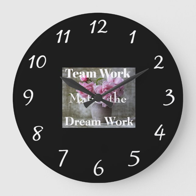 Grande Horloge Ronde Team Work Wall Clock (Recto)
