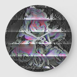 Grande Horloge Ronde Techno Bouquet