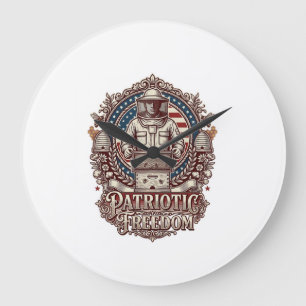 Grande Horloge Ronde Tee-shirt graphique vectoriel Apiculteur Patriotiq