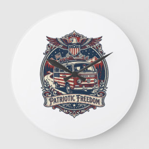 Grande Horloge Ronde Tee-shirt graphique vectoriel de vie de van patrio