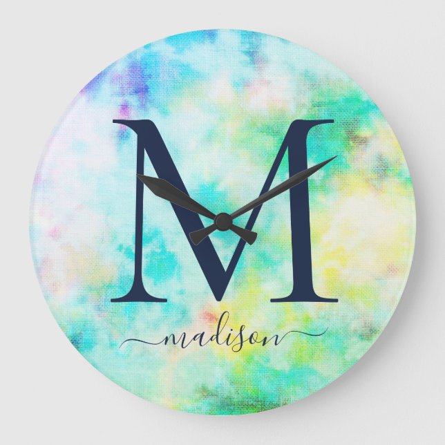 Grande Horloge Ronde Teen Tie-Dye Monogram (Recto)
