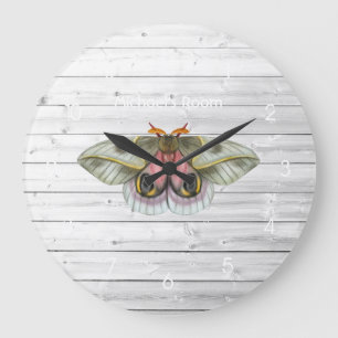 Grande Horloge Ronde Teigne rustique