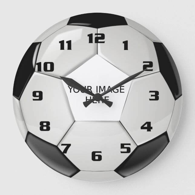 Grande Horloge Ronde Télécharger une photo Créez votre ballon de footba (Recto)
