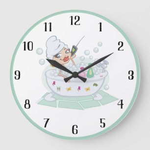 Grande Horloge Ronde Temps de bain