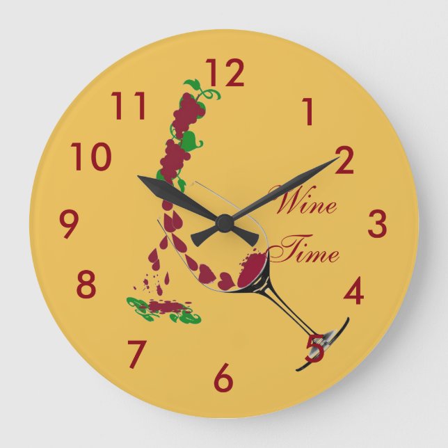 Grande Horloge Ronde Temps de vin de Clock~ (Recto)