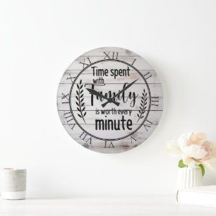 Grande Horloge Ronde Temps passé en famille