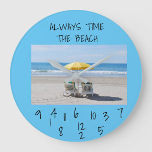 GRANDE HORLOGE RONDE **TEMPS POUR LA PLAGE** FERMETURE