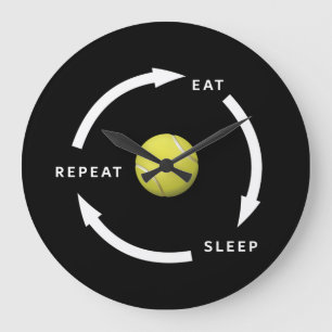 Grande Horloge Ronde Tennis Dormir Répéter Le Ventilateur De Sport Dit