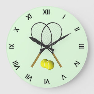 Grande Horloge Ronde Tennis Double Vert