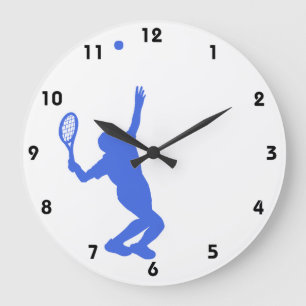 Grande Horloge Ronde Tennis royal bleu et blanc